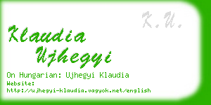 klaudia ujhegyi business card